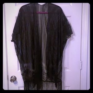 Sheer Black Kimono